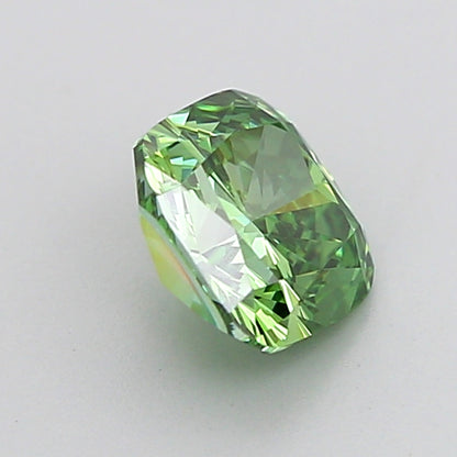 CUSHION 1.01 CARAT FANCY VIVID GREEN VS1  VG VG NONE