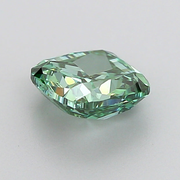 cushion 1 carat fancy vivid green vvs1  vg vg very slight