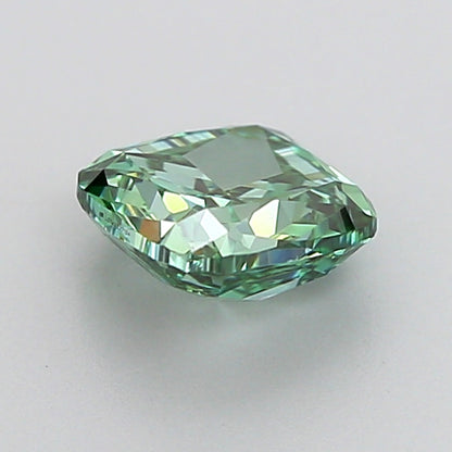 CUSHION 1 CARAT FANCY VIVID GREEN VVS1  VG VG VERY SLIGHT