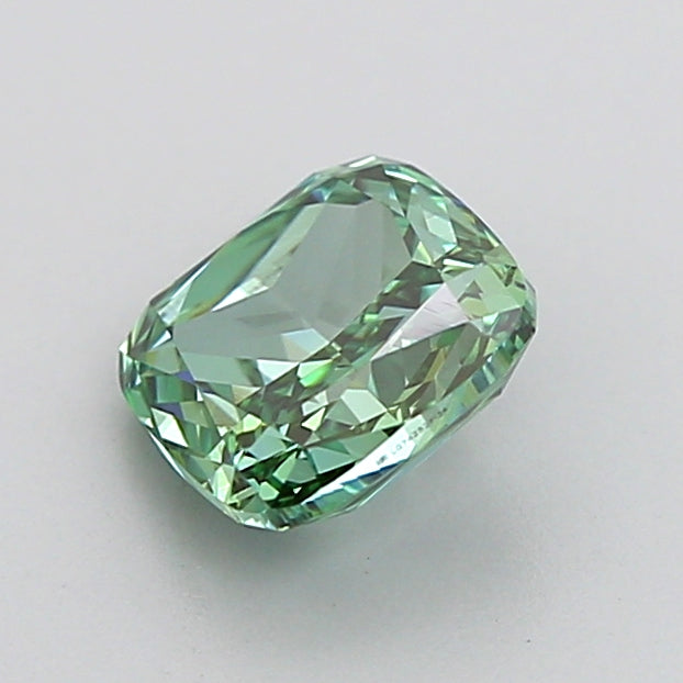 cushion 1 carat fancy vivid green vvs1  vg vg very slight