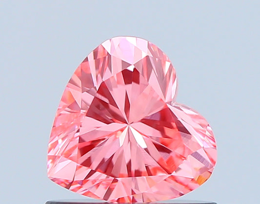 HEART 0.68 CARAT FANCY VIVID PINK VS1  VG VG SLIGHT