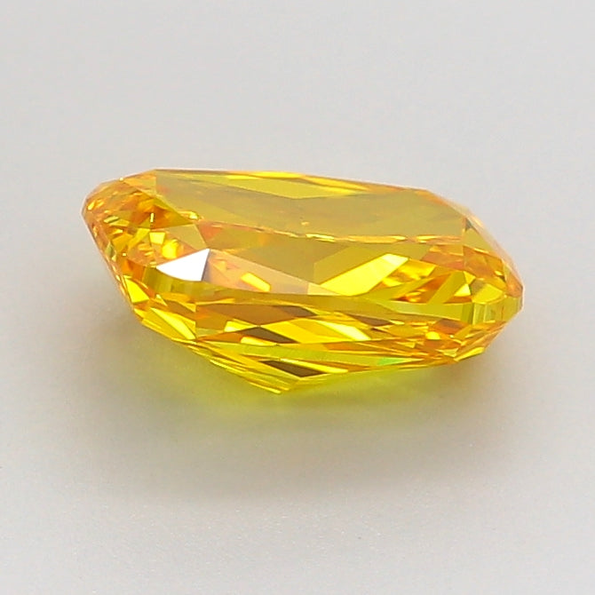 cushion 1.53 carat fancy vivid orangy yellow vs1  vg vg none