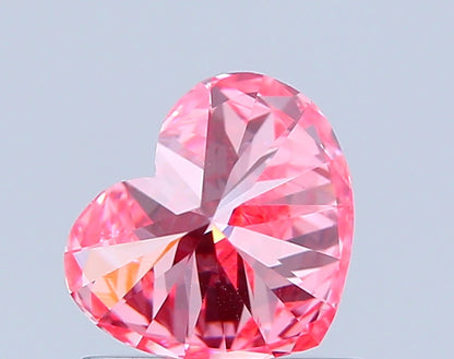 HEART 0.87 CARAT FANCY VIVID PINK VVS2  VG Good SLIGHT