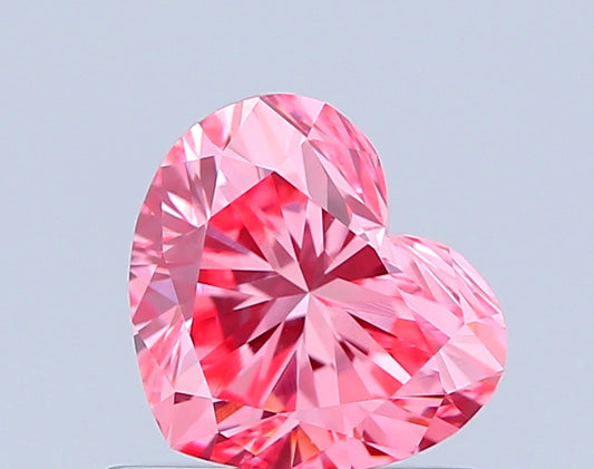 HEART 0.87 CARAT FANCY VIVID PINK VVS2  VG Good SLIGHT
