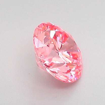 ROUND 0.82 CARAT FANCY VIVID PINK VVS2 ID EX EX SLIGHT