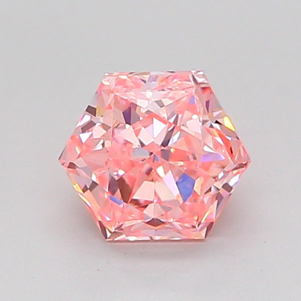 hexagonal 1.02 carat fancy vivid pink vvs2  ex vg strong