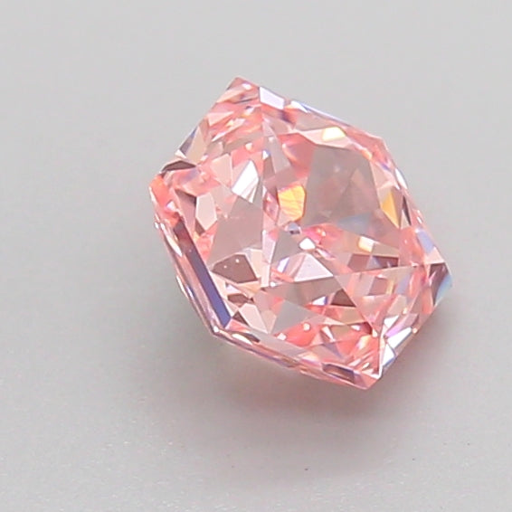 hexagonal 1.05 carat fancy intense pink vvs2  vg vg strong