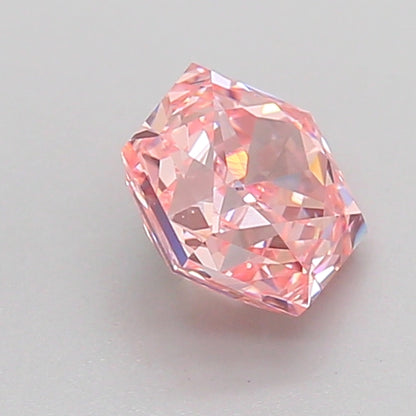 HEXAGONAL 1.05 CARAT FANCY INTENSE PINK VVS2  VG VG STRONG