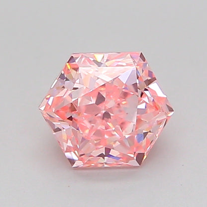 HEXAGONAL 1.04 CARAT FANCY VIVID PINK VS1  VG VG STRONG