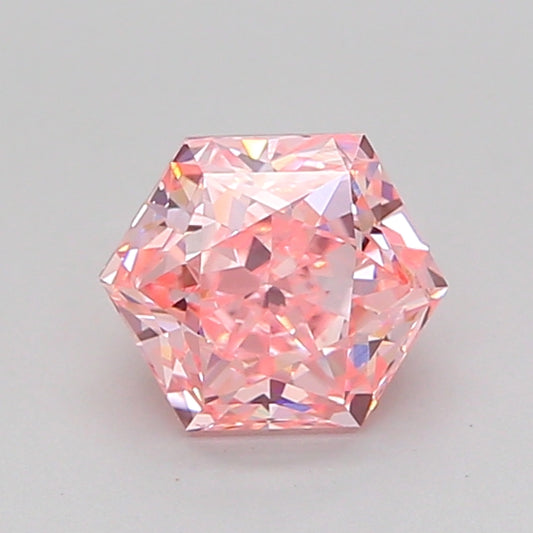HEXAGONAL 1.04 CARAT FANCY VIVID PINK VS1  VG VG STRONG