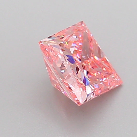 princess 1.07 carat fancy intense pink vvs2  vg vg strong