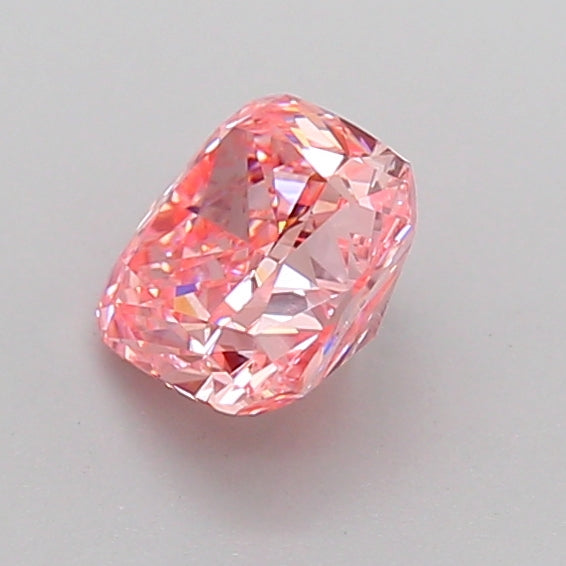 cushion 1.08 carat fancy vivid pink vvs2  ex ex strong