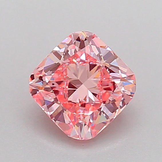 cushion 1.08 carat fancy vivid pink vvs2  ex ex strong