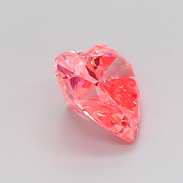heart 0.84 carat fancy vivid pink vs1  vg vg strong
