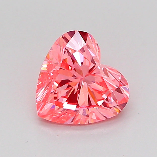 heart 0.84 carat fancy vivid pink vs1  vg vg strong