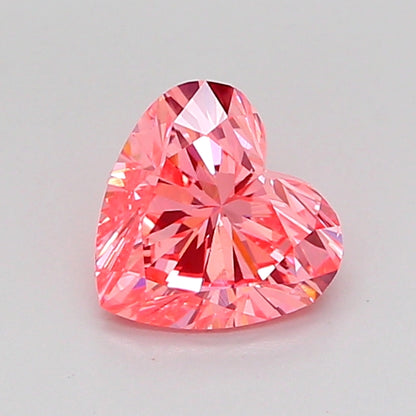 HEART 0.84 CARAT FANCY VIVID PINK VS1  VG VG STRONG