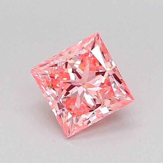 PRINCESS 0.73 CARAT FANCY INTENSE PINK VVS2  VG VG STRONG