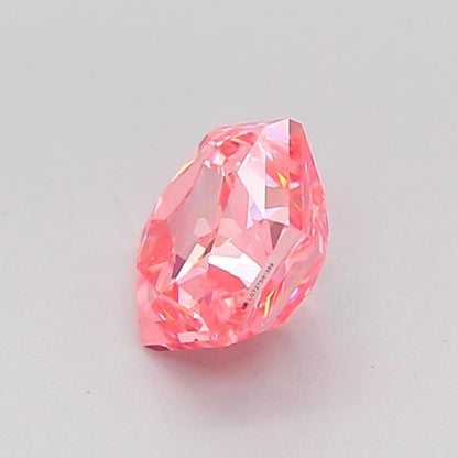 HEXAGONAL 0.86 CARAT FANCY VIVID PINK VVS2  EX VG STRONG