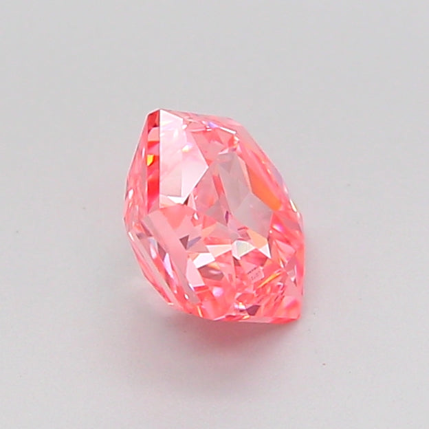 hexagonal 0.86 carat fancy vivid pink vvs2  ex vg strong