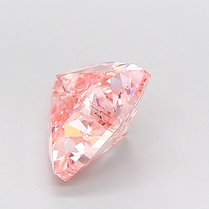 triangular 2.01 carat fancy vivid pink vvs1  ex ex slight