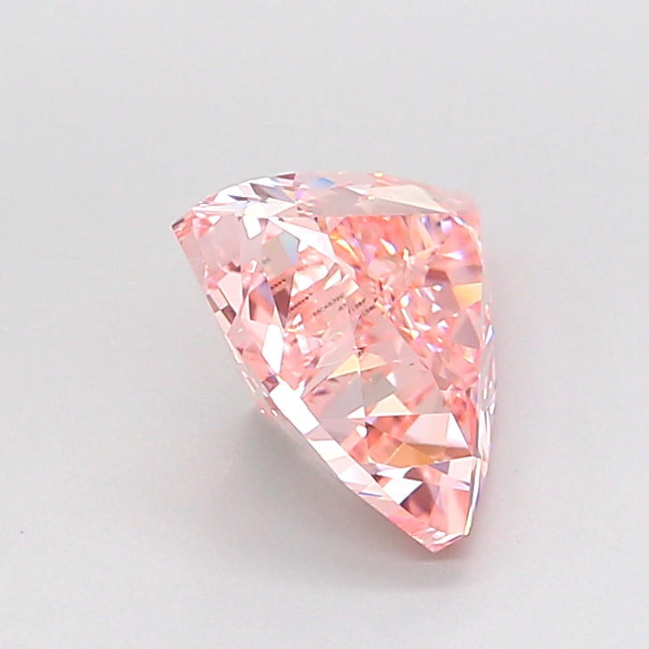 triangular 2.01 carat fancy vivid pink vvs1  ex ex slight