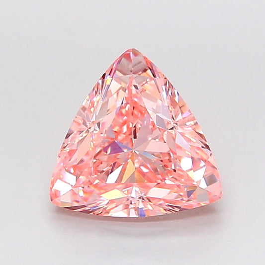 TRIANGULAR 2.01 CARAT FANCY VIVID PINK VVS1  EX EX SLIGHT