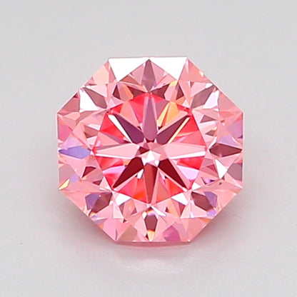 OCTAGONAL 0.99 CARAT FANCY VIVID PINK I1  Good Good SLIGHT