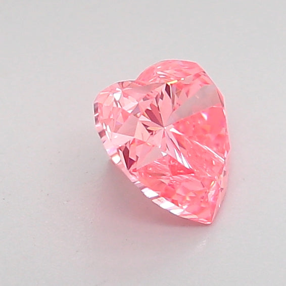 heart 0.77 carat fancy vivid pink vs1  ex vg slight