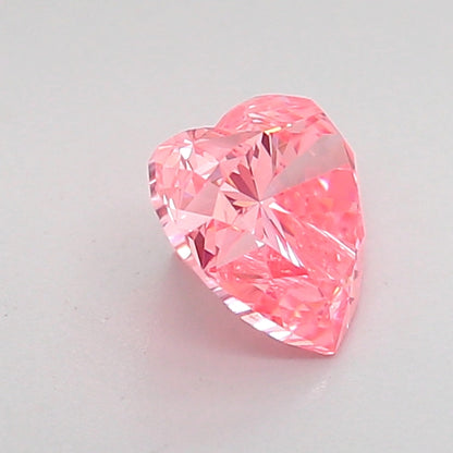 HEART 0.77 CARAT FANCY VIVID PINK VS1  EX VG SLIGHT