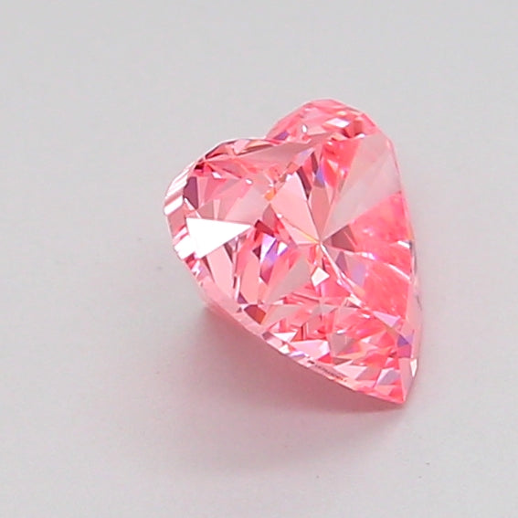 heart 0.86 carat fancy vivid pink vvs2  good vg strong