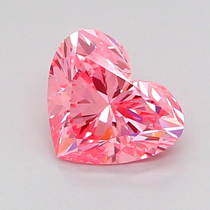 HEART 0.86 CARAT FANCY VIVID PINK VVS2  Good VG STRONG