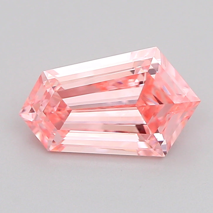hexagonal 1.38 carat fancy intense pink vs1  ex vg slight