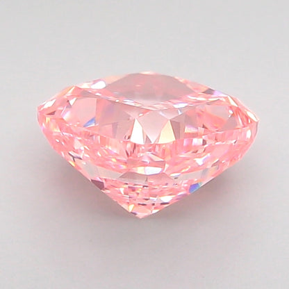 CUSHION 1.55 CARAT FANCY INTENSE PINK VS2  VG VG SLIGHT