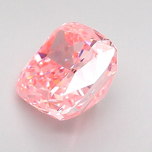 cushion 1.55 carat fancy intense pink vs2  vg vg slight