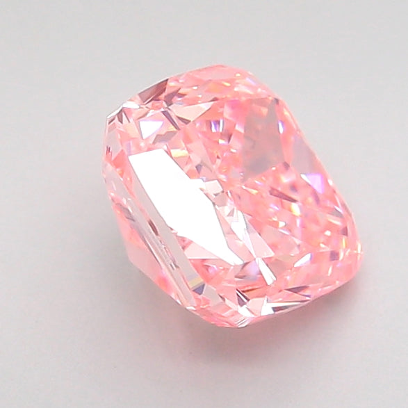 cushion 1.55 carat fancy intense pink vs2  vg vg slight