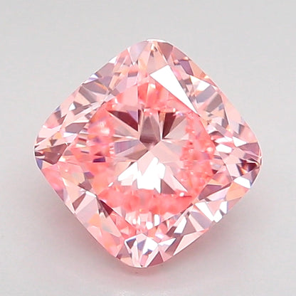 CUSHION 1.55 CARAT FANCY INTENSE PINK VS2  VG VG SLIGHT