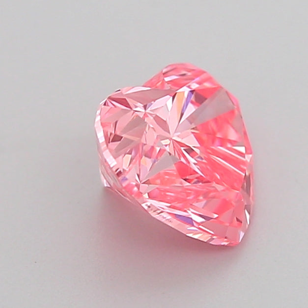 heart 1.14 carat fancy vivid pink vvs2  vg good slight