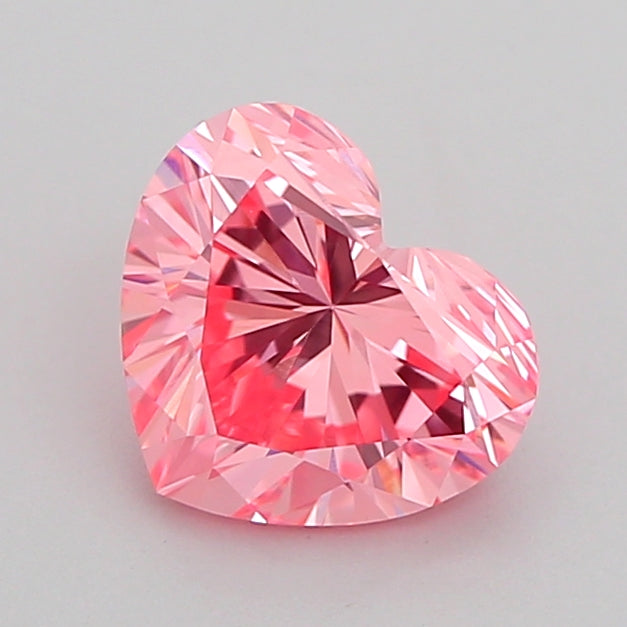 heart 1.14 carat fancy vivid pink vvs2  vg good slight