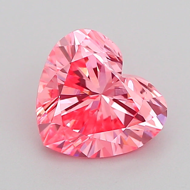 heart 1.05 carat fancy vivid pink vs1  vg good slight