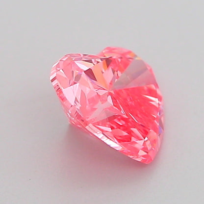 HEART 1.07 CARAT FANCY VIVID PINK VS1  VG VG SLIGHT