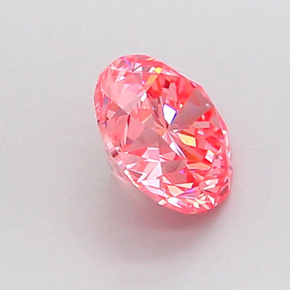 ROUND 0.81 CARAT FANCY VIVID PINK VVS1 G VG VG SLIGHT