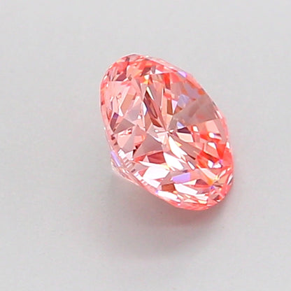 ROUND 0.74 CARAT FANCY VIVID PINK VS1 G VG VG SLIGHT