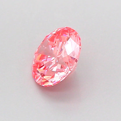 ROUND 0.51 CARAT FANCY VIVID PINK VVS2 EX VG VG SLIGHT