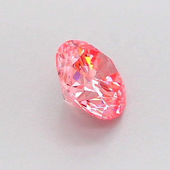 round 0.51 carat fancy vivid pink vvs2 ex vg vg slight