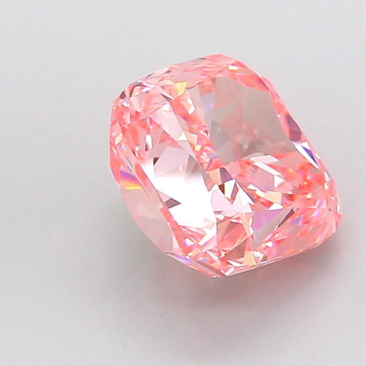 cushion 3.52 carat fancy vivid pink vvs2  ex ex slight