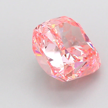 CUSHION 3.52 CARAT FANCY VIVID PINK VVS2  EX EX SLIGHT