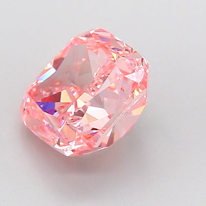 CUSHION 3.52 CARAT FANCY VIVID PINK VVS2  EX EX SLIGHT