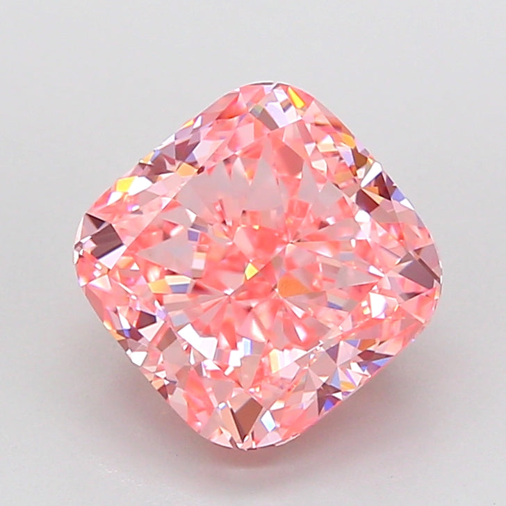 cushion 3.52 carat fancy vivid pink vvs2  ex ex slight