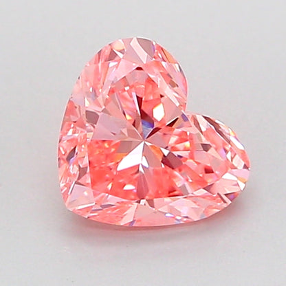 HEART 1 CARAT FANCY VIVID PINK VS1  EX EX STRONG