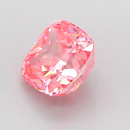CUSHION 1.01 CARAT FANCY VIVID PINK VS1  EX EX STRONG